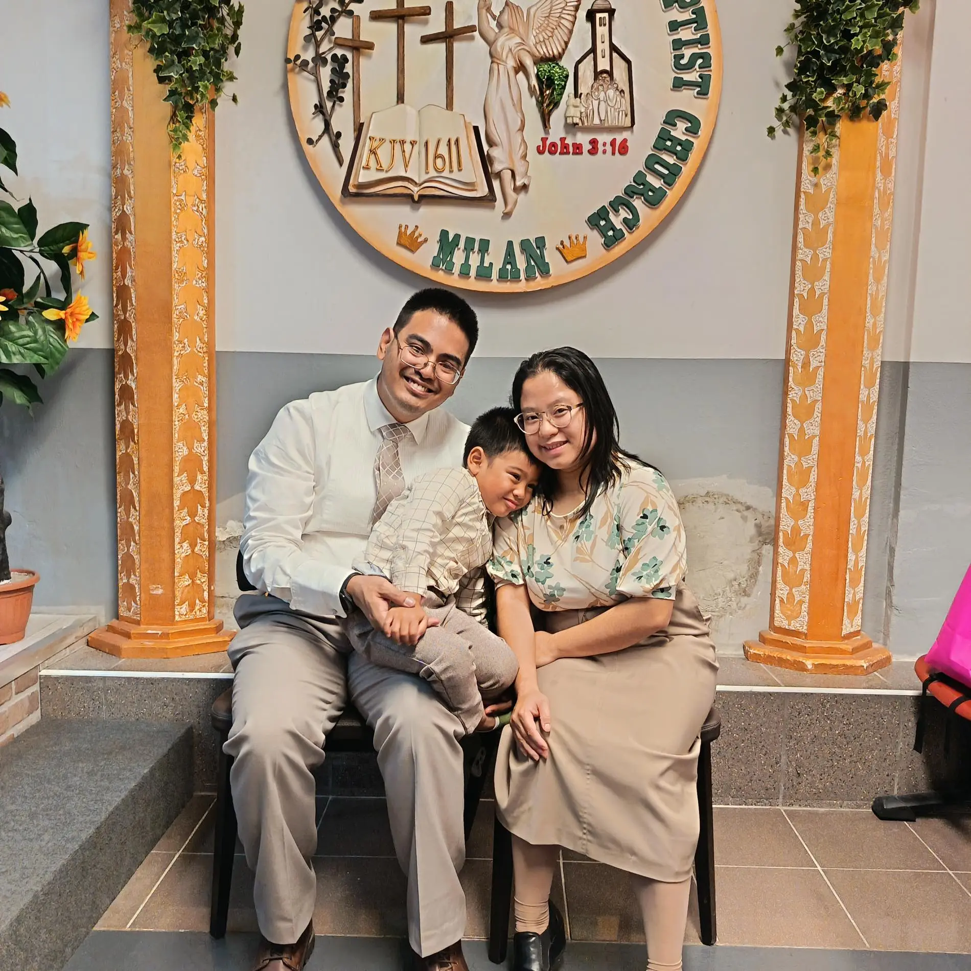 Gian Carlo, Angelica, and their son Tobias - family photo